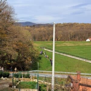 Penjanje na branu retencije Jazbina. [SMK 2025.]