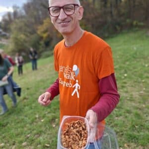 U trenucima odmora, na brani retencije Jazbina. [IN 2025.]